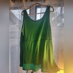 Ribbed tank top, tunic length